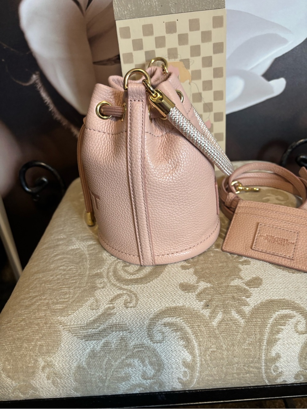 Marc Jacobs Mini Bucket Bag and Card Case in Blush Pink - Picture 6 of 10